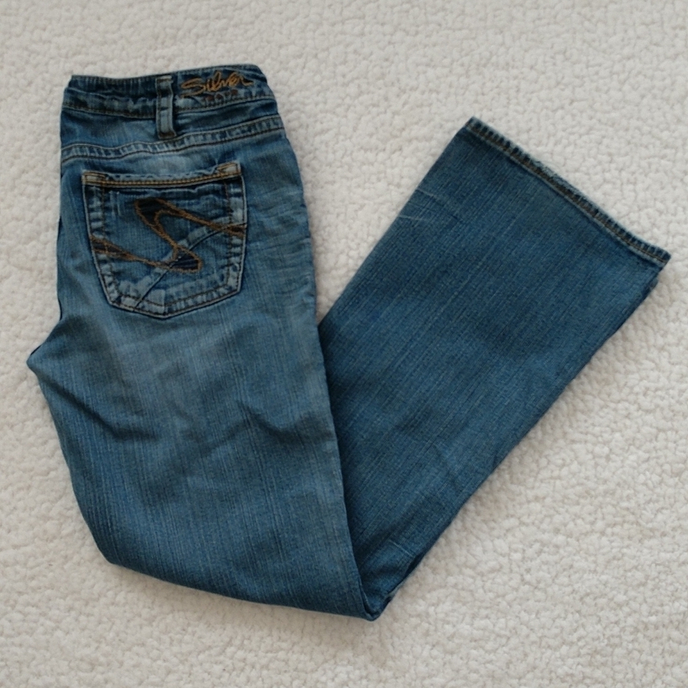 Silver Aiko Boot Cut Jeans Size 31